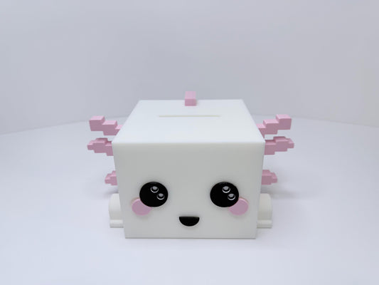 Axolotl Piggy Bank (Optional Personalized Name Base)