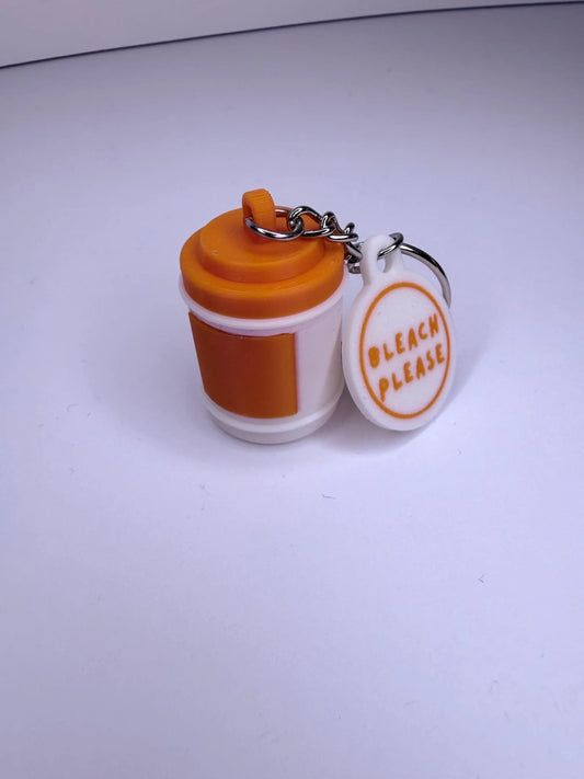 Bleach Please Badge Reel with Orange Wipes Charm | Funny Nurse ID Clip