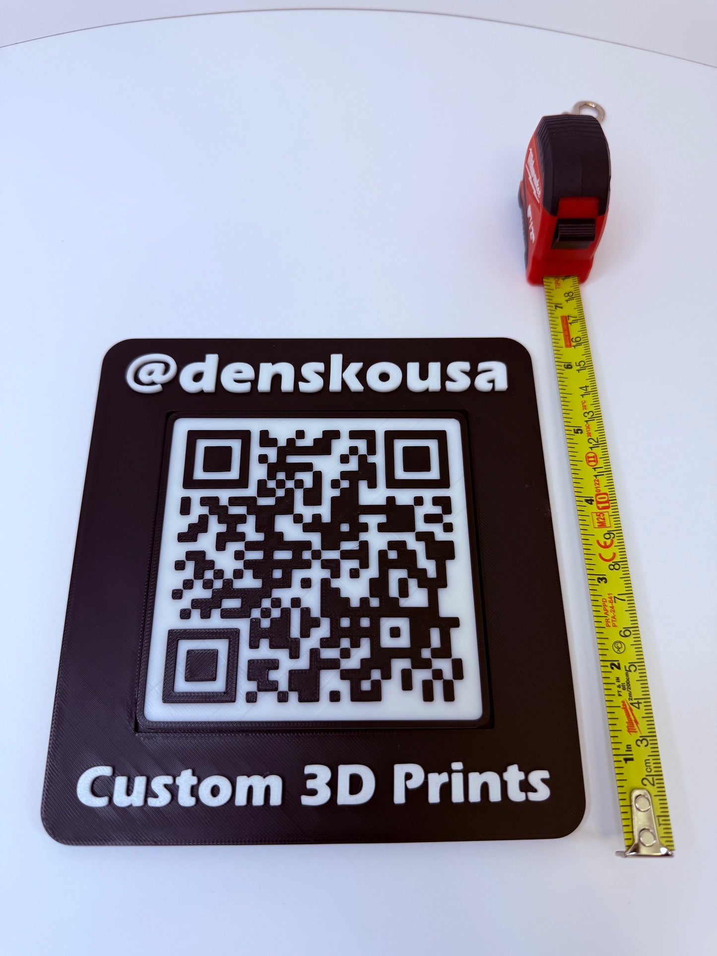 Custom 3D Printed QR Code Sign - Personalized Business Display Plaque