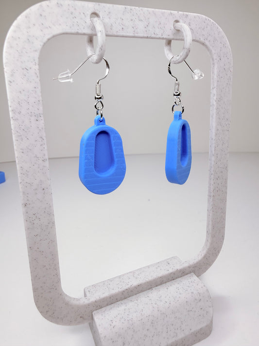 Medical Bed Pan - Blue - Earrings