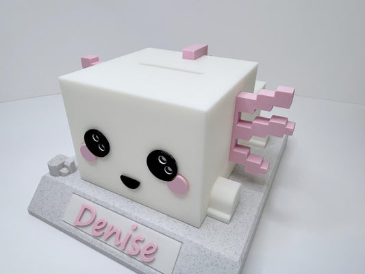 Personalized Base for Axolotl Piggy Bank