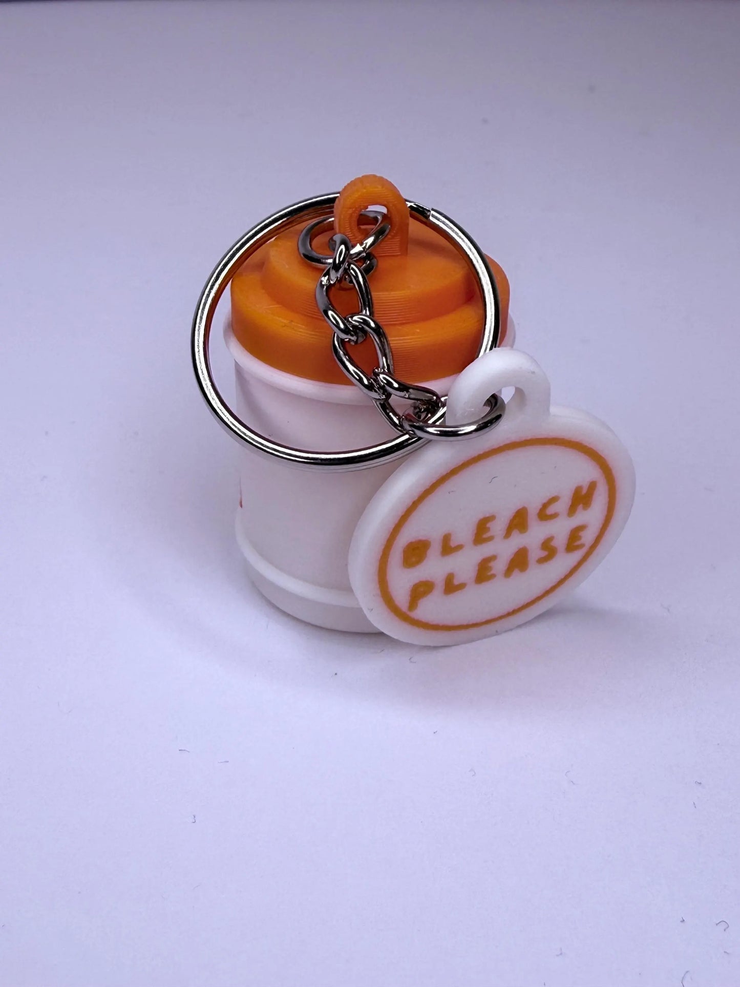 Bleach Please Badge Reel with Orange Wipes Charm | Funny Nurse ID Clip