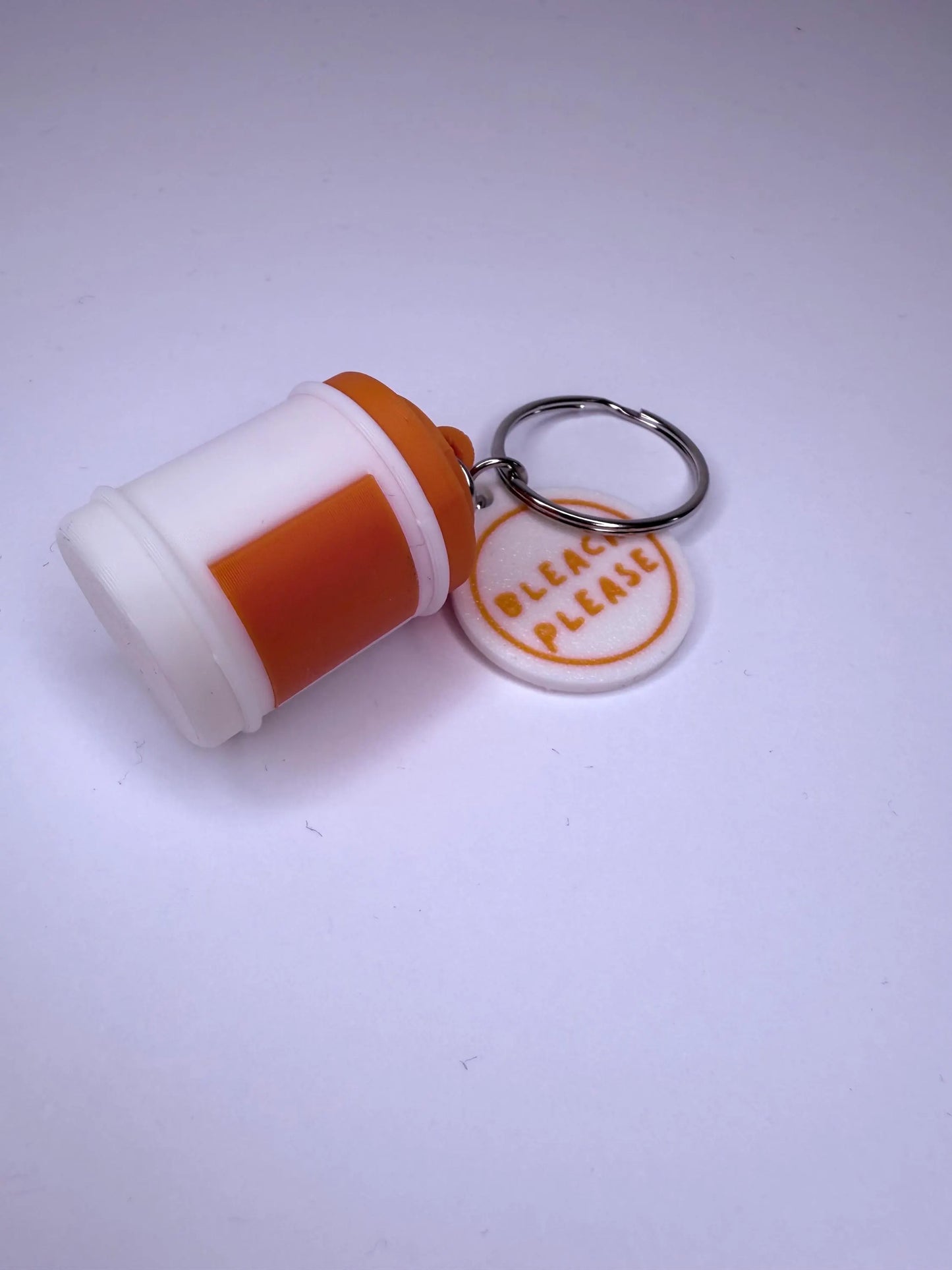 Bleach Please Badge Reel with Orange Wipes Charm | Funny Nurse ID Clip