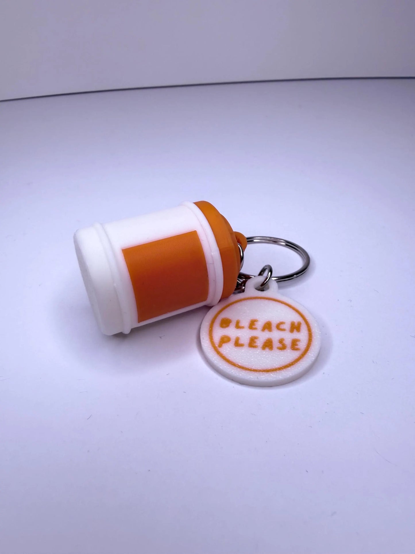 Bleach Please Badge Reel with Orange Wipes Charm | Funny Nurse ID Clip