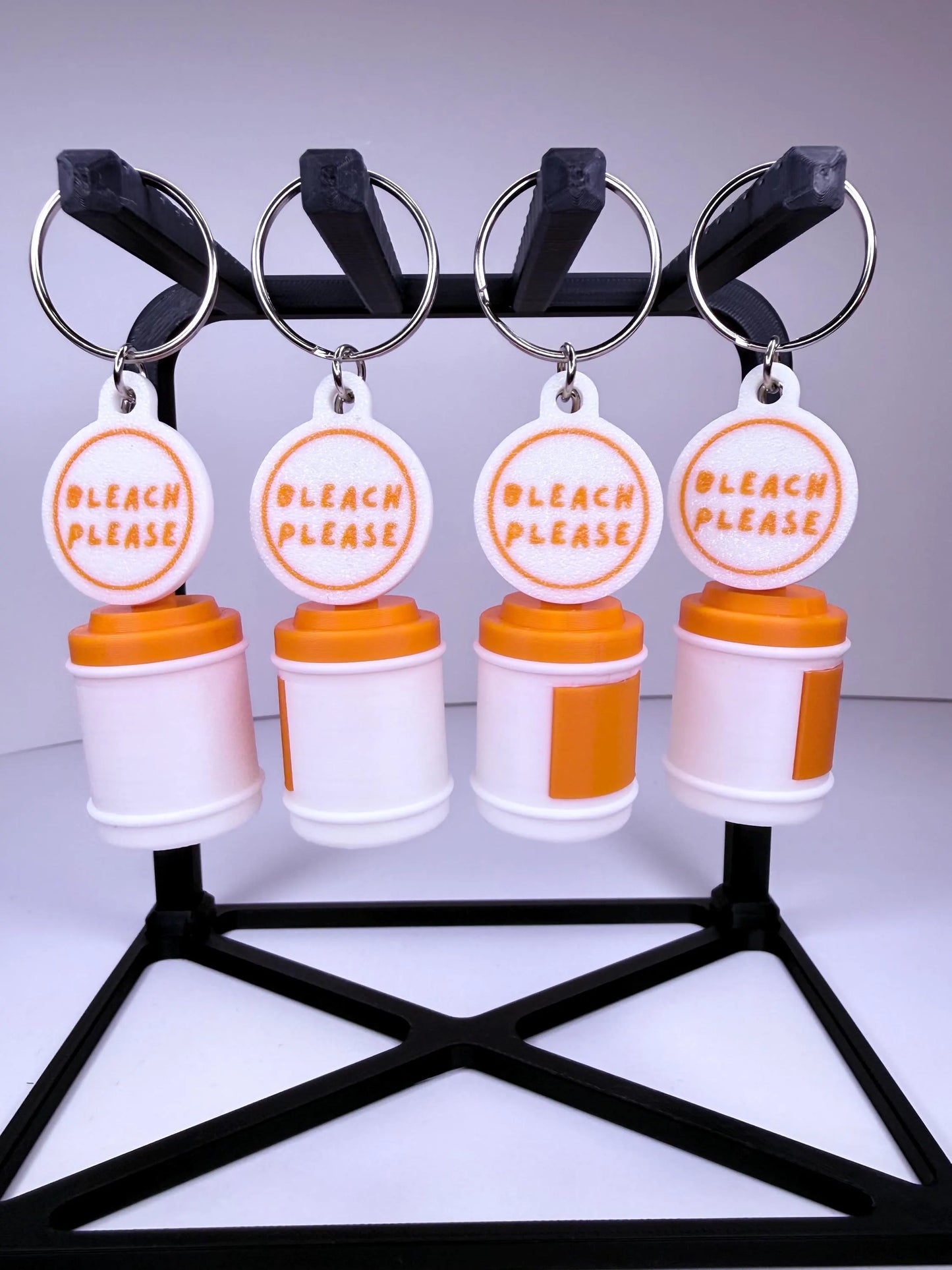 Bleach Please Badge Reel with Orange Wipes Charm | Funny Nurse ID Clip