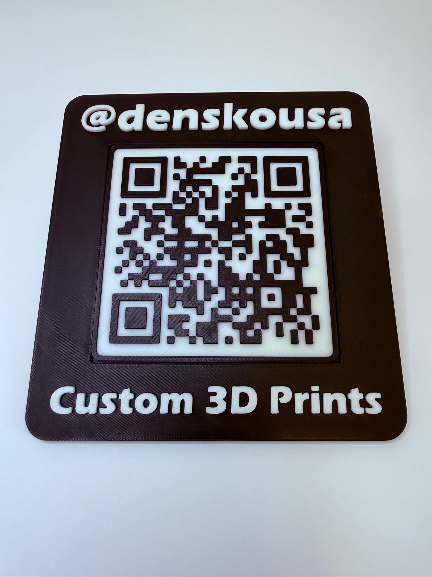 Custom 3D Printed QR Code Sign - Personalized Business Display Plaque
