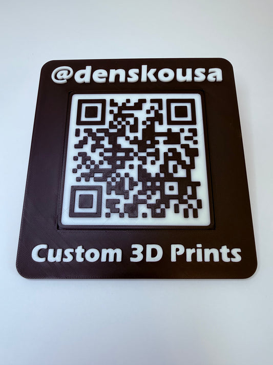 Custom 3D Printed QR Code Sign - Personalized Business Display Plaque