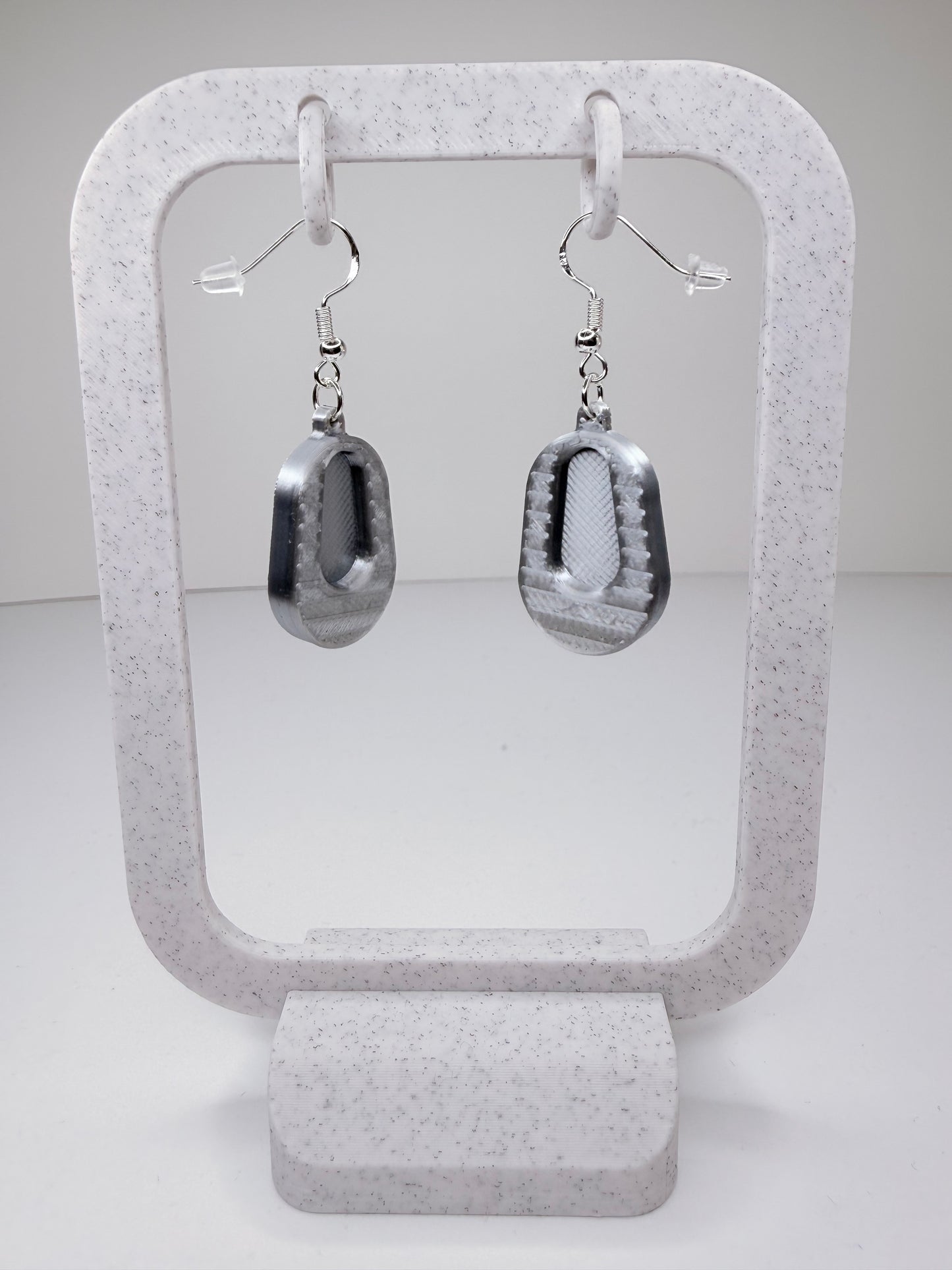 Medical Bed Pan - Silver - Earrings