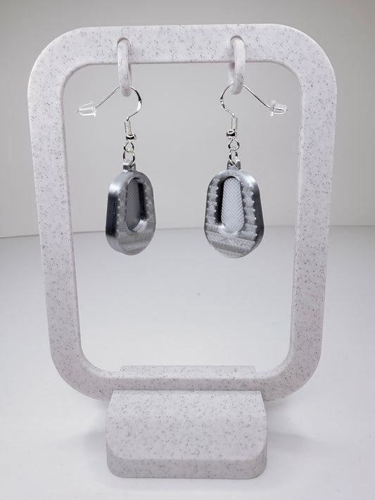 Medical Bed Pan - Silver - Earrings