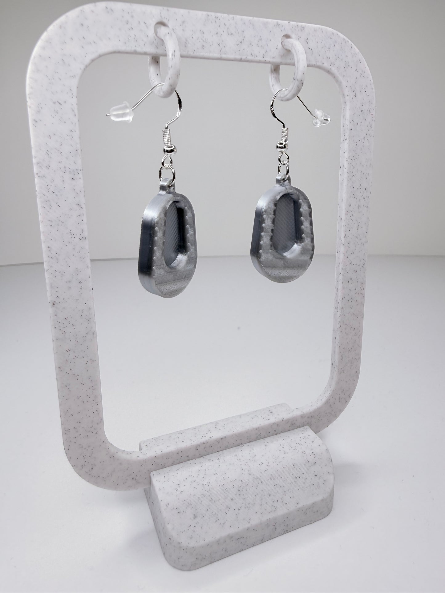 Medical Bed Pan - Silver - Earrings