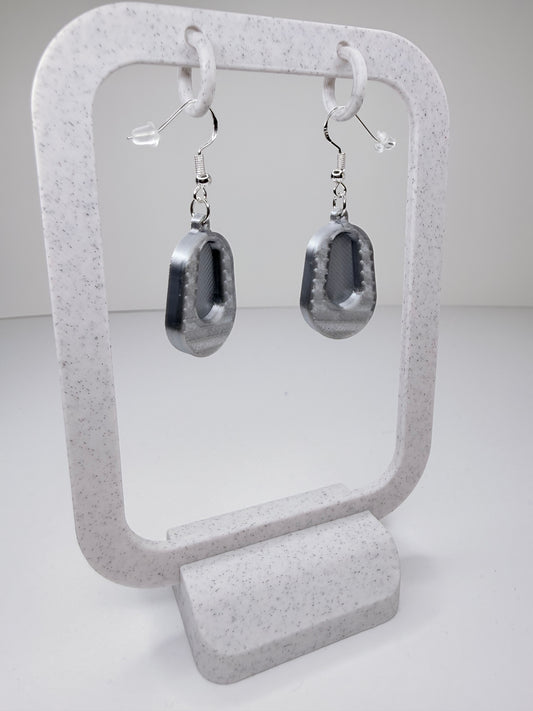 Medical Bed Pan - Silver - Earrings