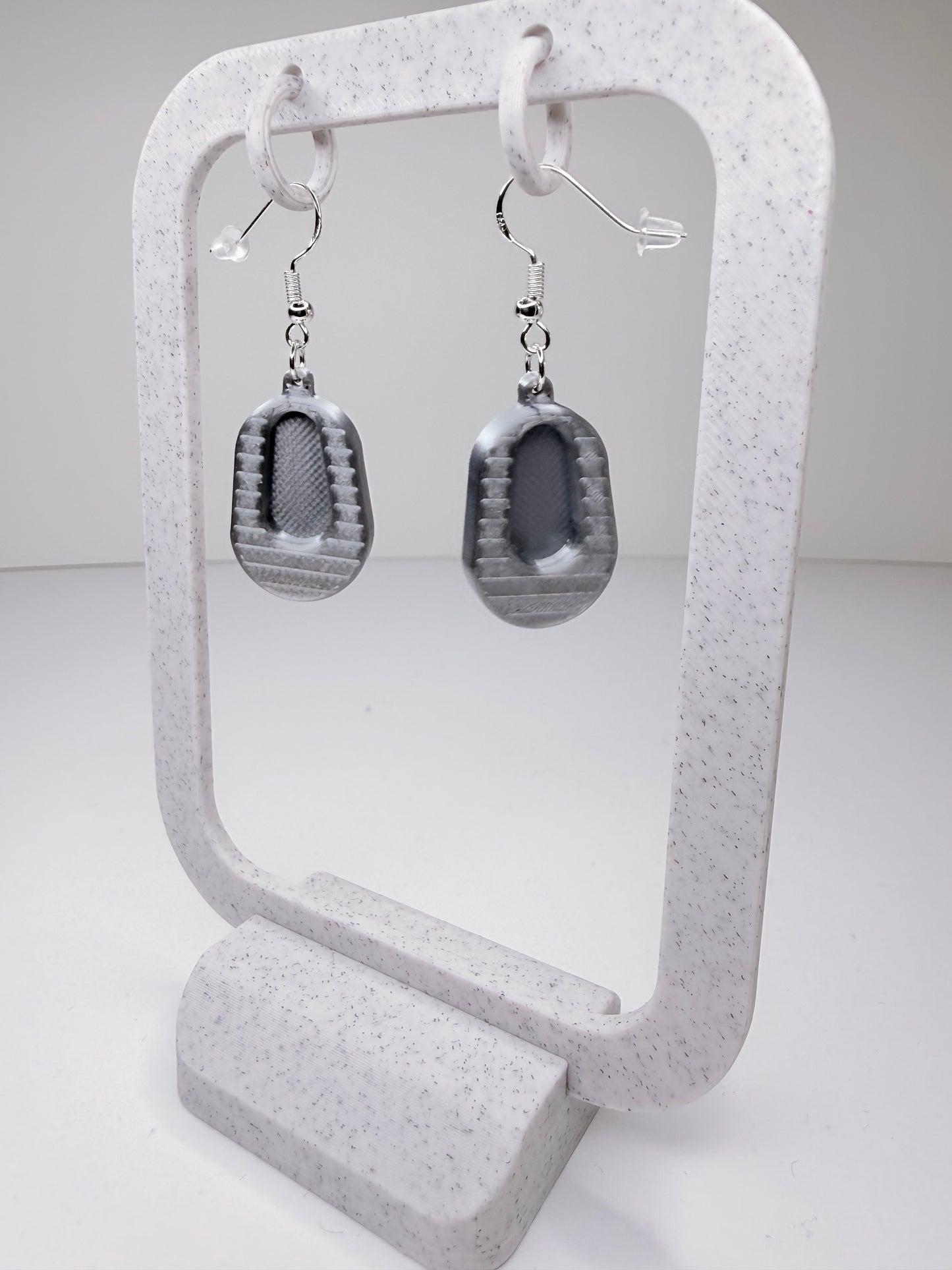Medical Bed Pan - Silver - Earrings