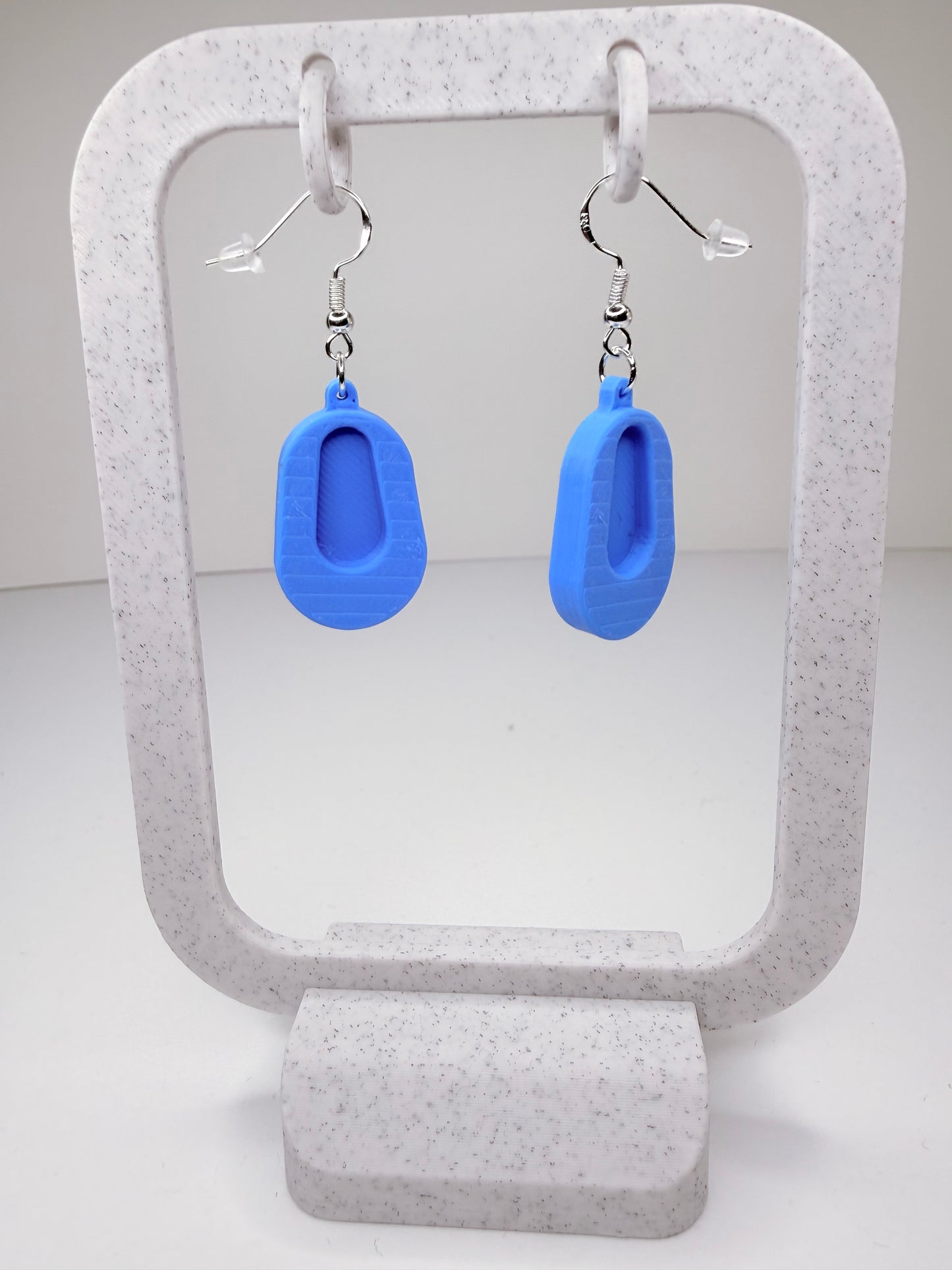 Medical Bed Pan - Blue - Earrings