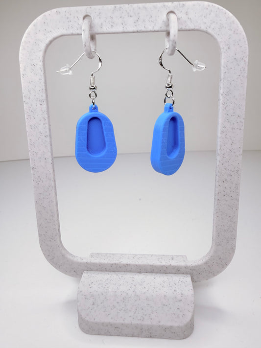 Medical Bed Pan - Blue - Earrings