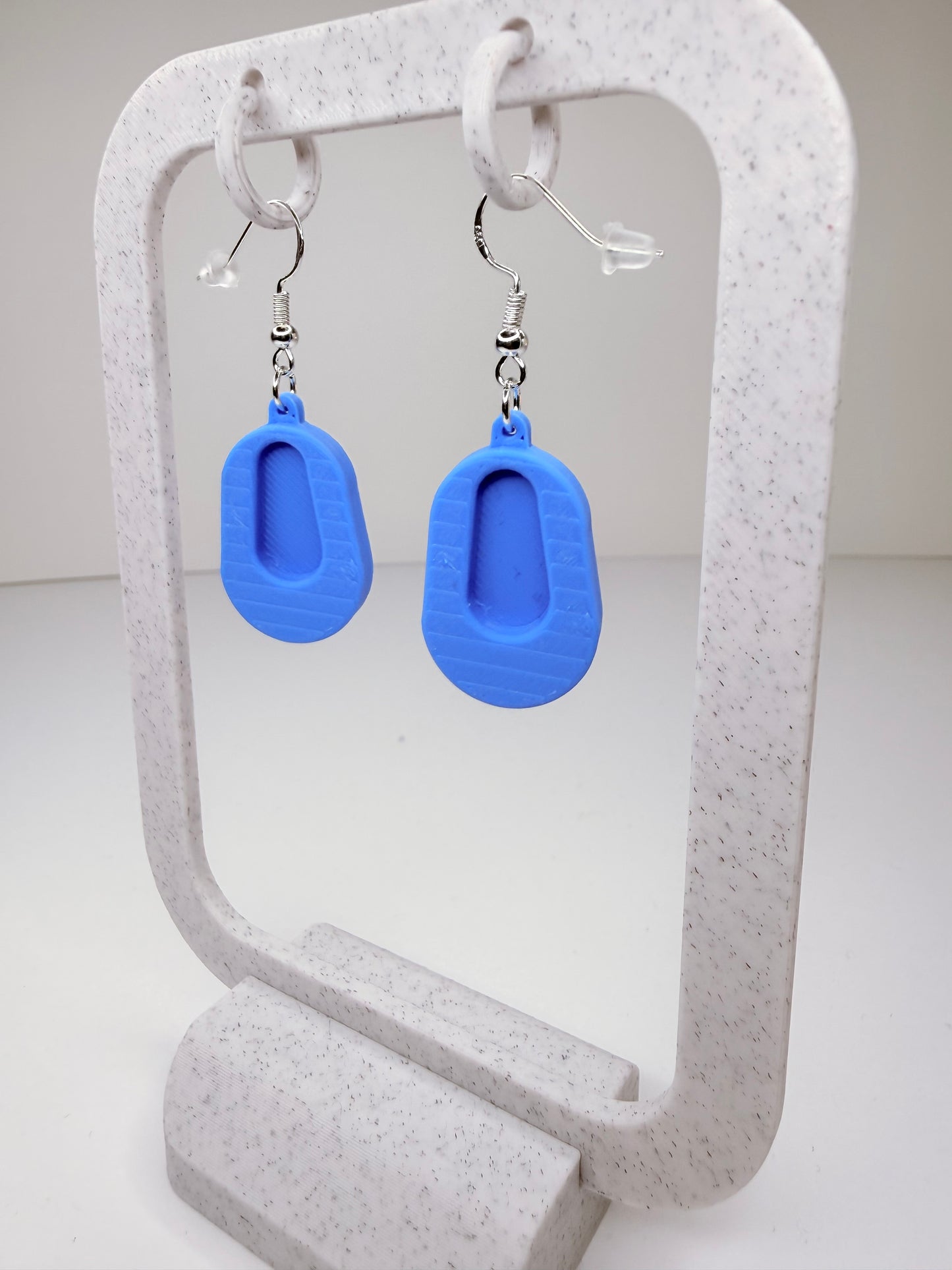Medical Bed Pan - Blue - Earrings