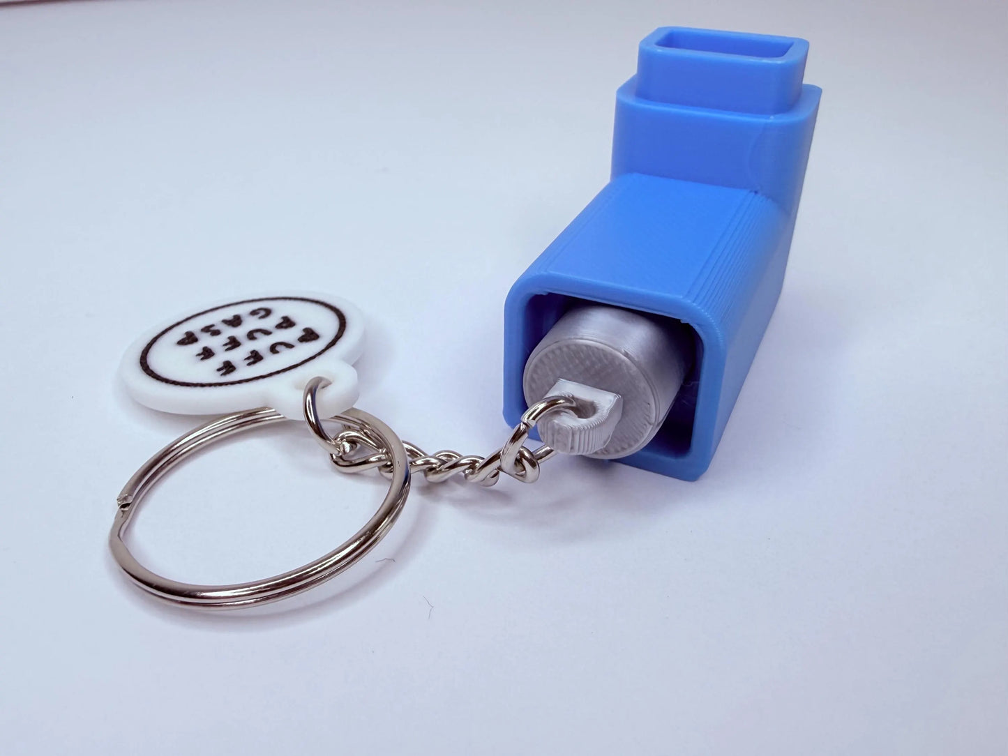 Puff Puff Gasp Badge Reel Charm - Inhaler -Funny Nurse, RT Medical Humor ID Clip
