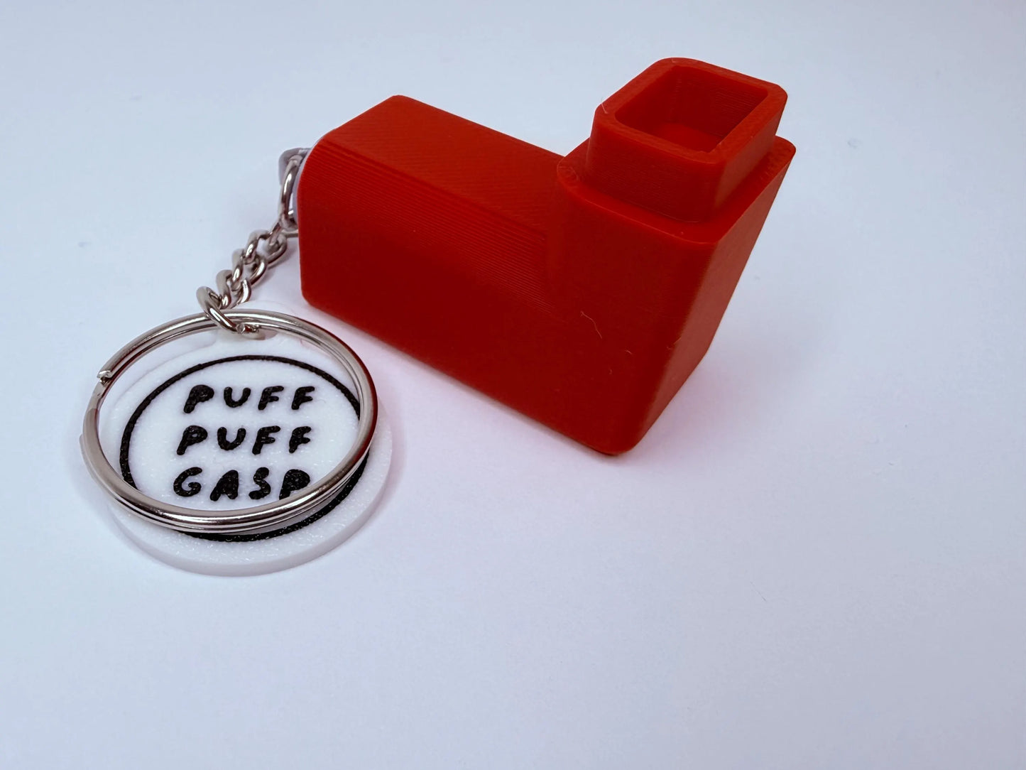 Puff Puff Gasp Badge Reel Charm - Inhaler -Funny Nurse, RT Medical Humor ID Clip