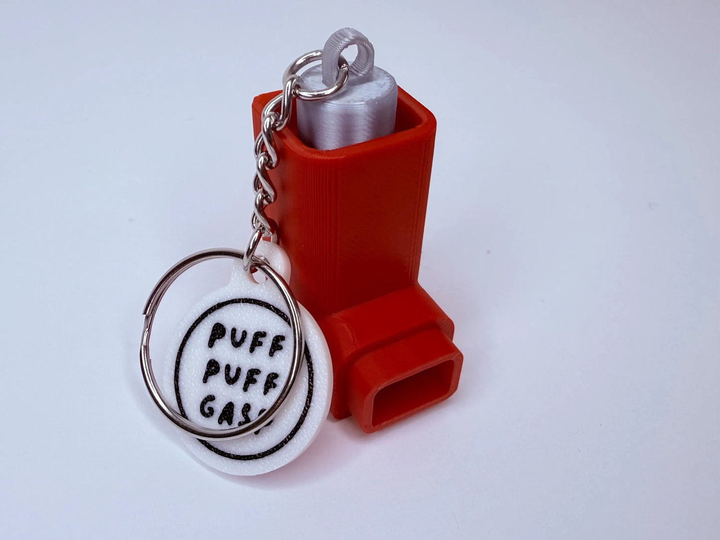 Puff Puff Gasp Badge Reel Charm - Inhaler -Funny Nurse, RT Medical Humor ID Clip