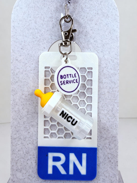 Bottle Service Clip | NICU Badge Buddy | Funny NICU Nurse Accessory