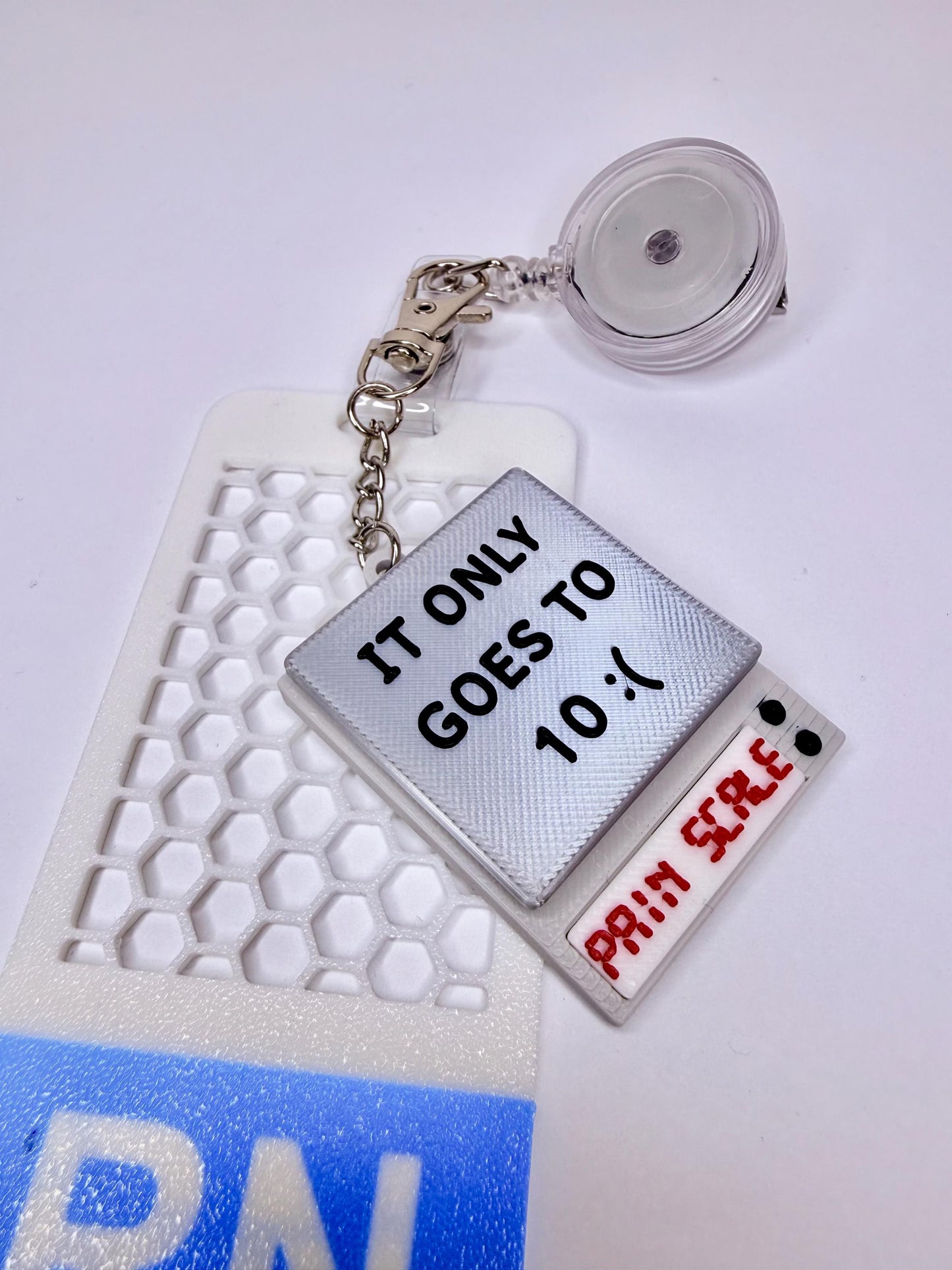 Pain Scale Badge Buddy Accessory for Nurses – Funny Medical Humor Gift
