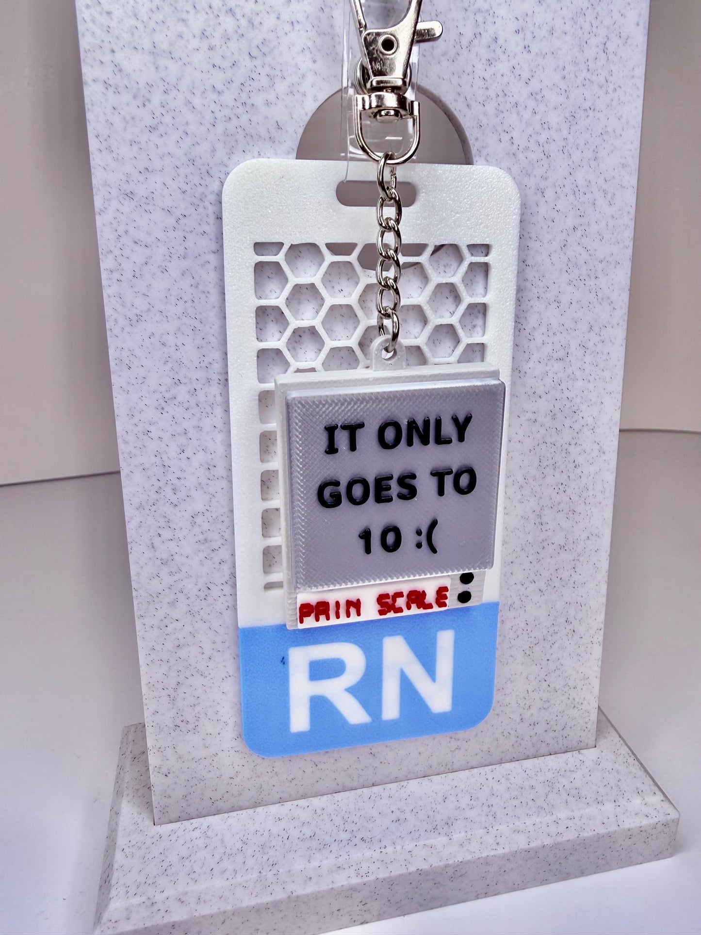 Pain Scale Badge Buddy Accessory for Nurses – Funny Medical Humor Gift