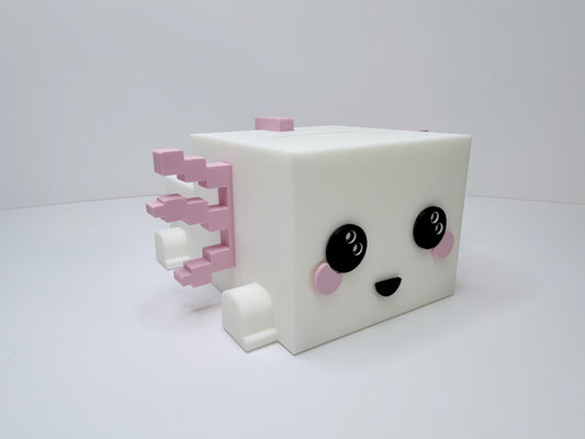 Axolotl Piggy Bank (Optional Personalized Name Base)