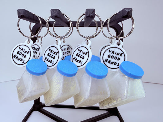 Urine Good Hands Keychain – Mini Urinal Charm for Healthcare Workers