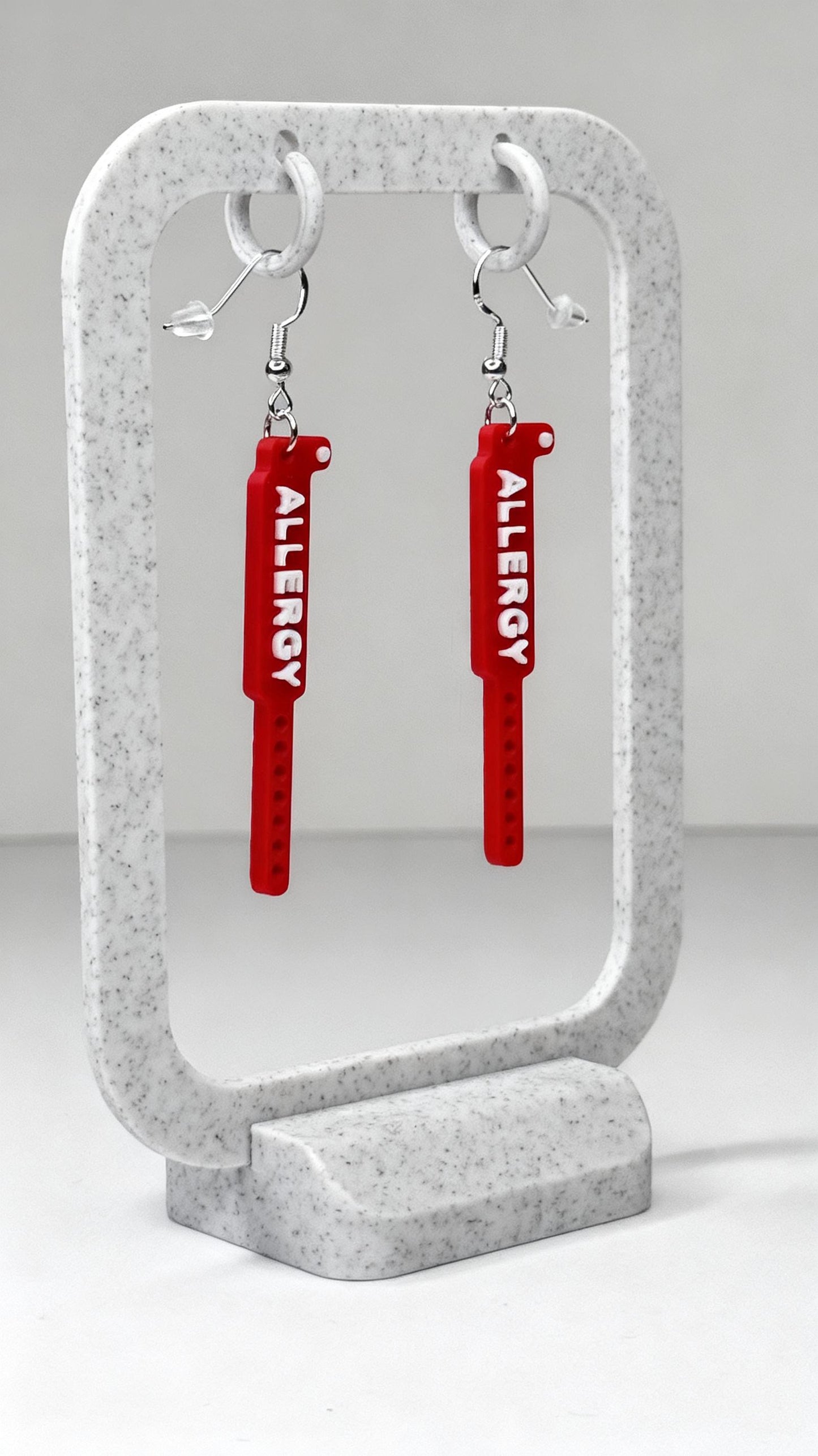 Allergy Wristband Earrings | Med Life Jewelry | Funny Nurse Gift