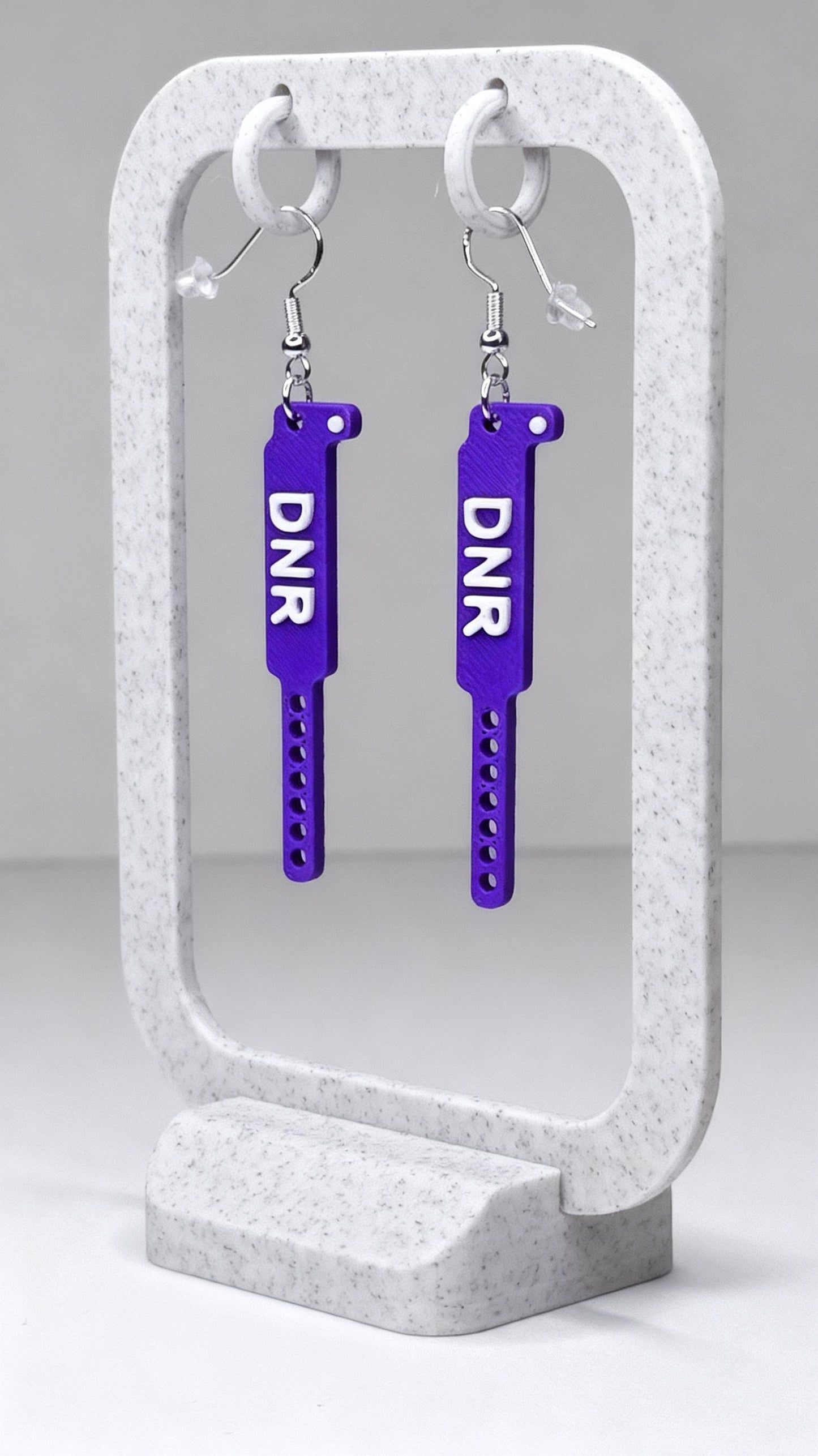 DNR Wristband Earrings | Nurse Chaos Jewelry | Dark Healthcare Humor Gift