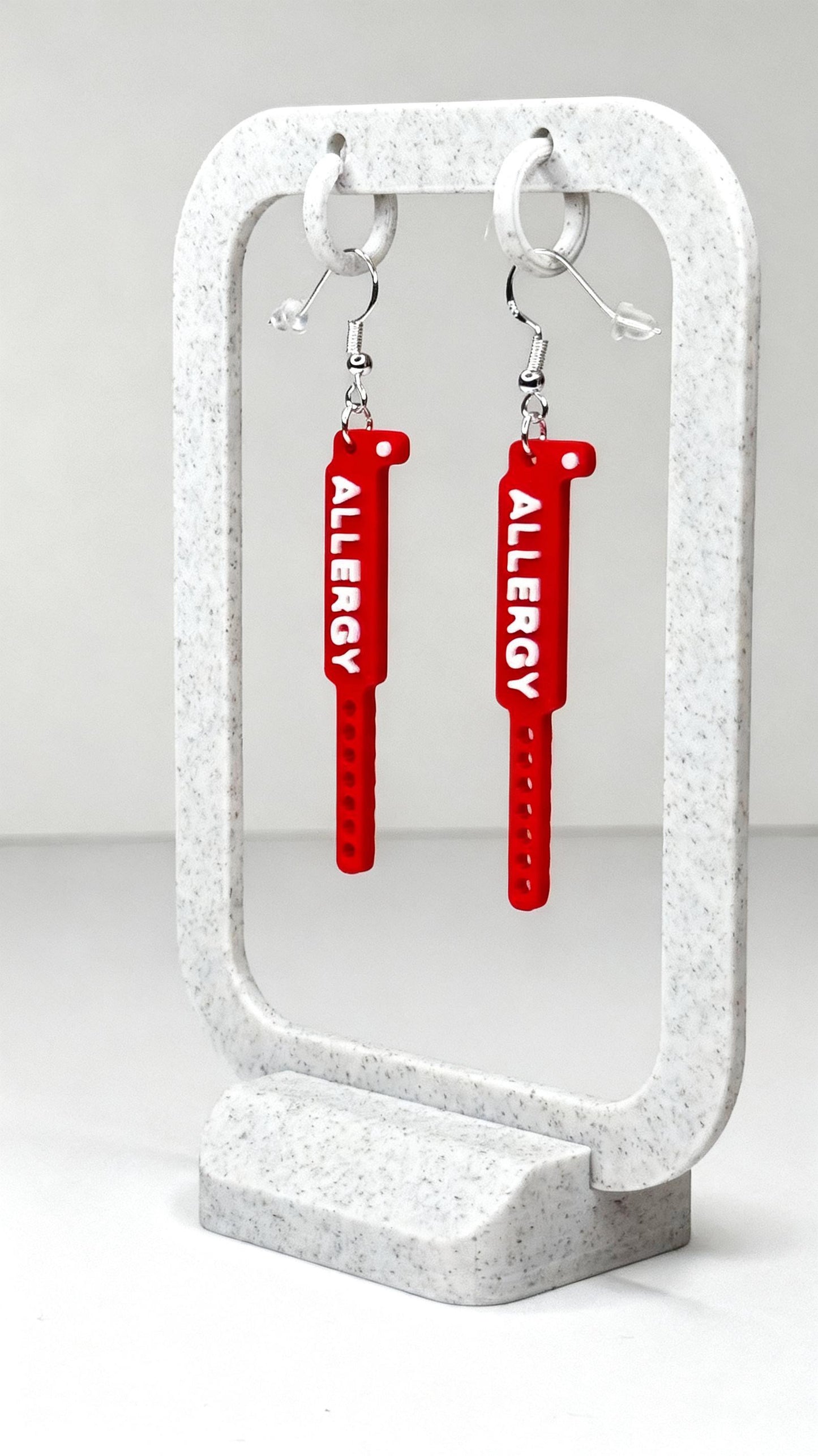 Allergy Wristband Earrings | Med Life Jewelry | Funny Nurse Gift